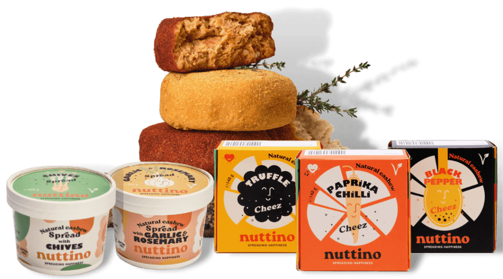 Nuttino vegan cheeses and spreads